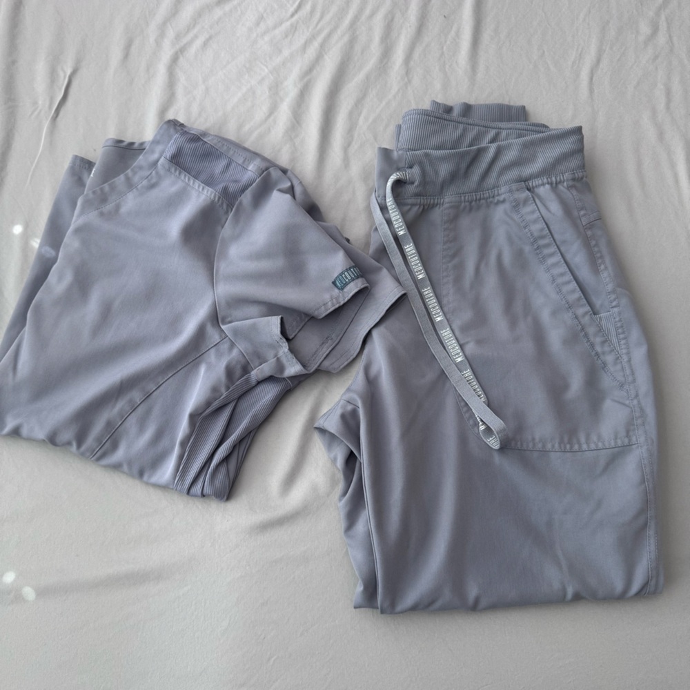 Med couture scrubs in grey